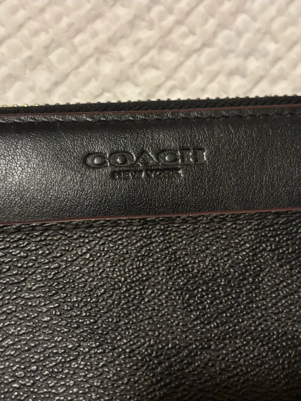 Coach Black wallet with Smooth Logo Panel